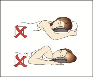 Do Not sleep on your side or front when using the cervipedic neck relief